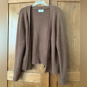 Brown Fisherman Cardigan